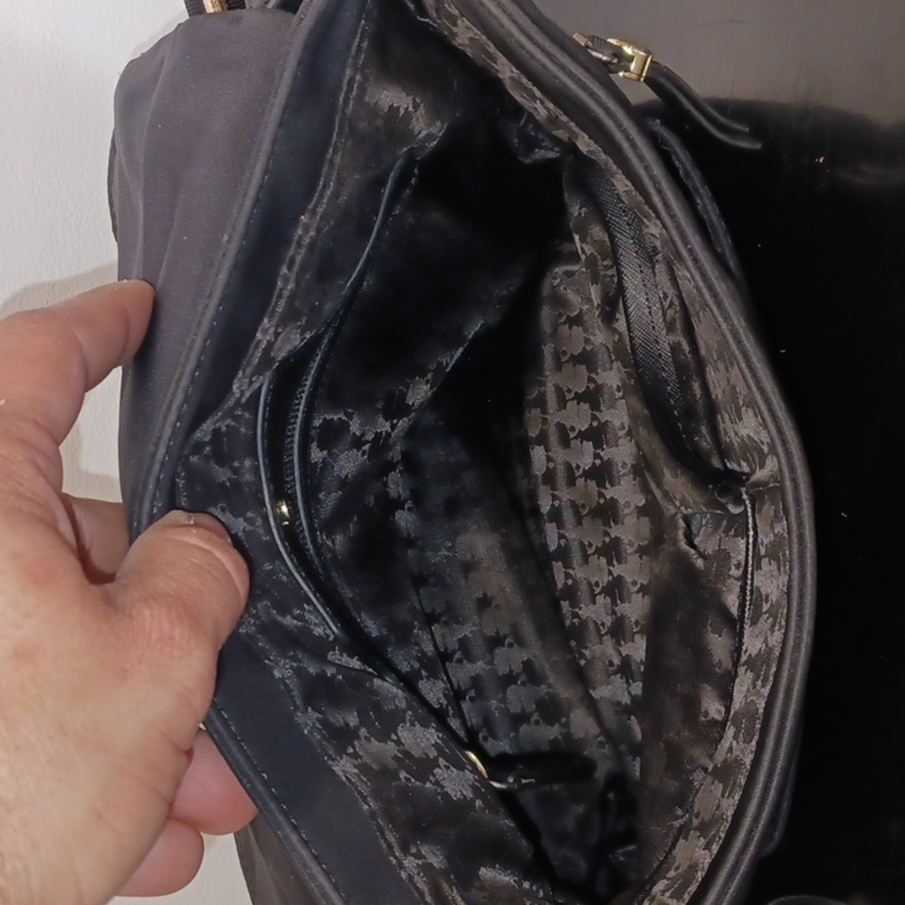 Karl Lagerfeld black nylon crossbody/shoulder bag. - Picture 7 of 13